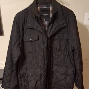 London Fog Men's Quilted Jacket - Dark Brown